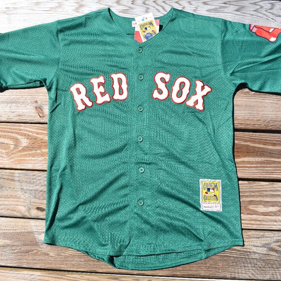 New David Ortiz Boston Red Sox St Patrick's Day Green Baseball Jersey Men's Size - Picture 2 of 2